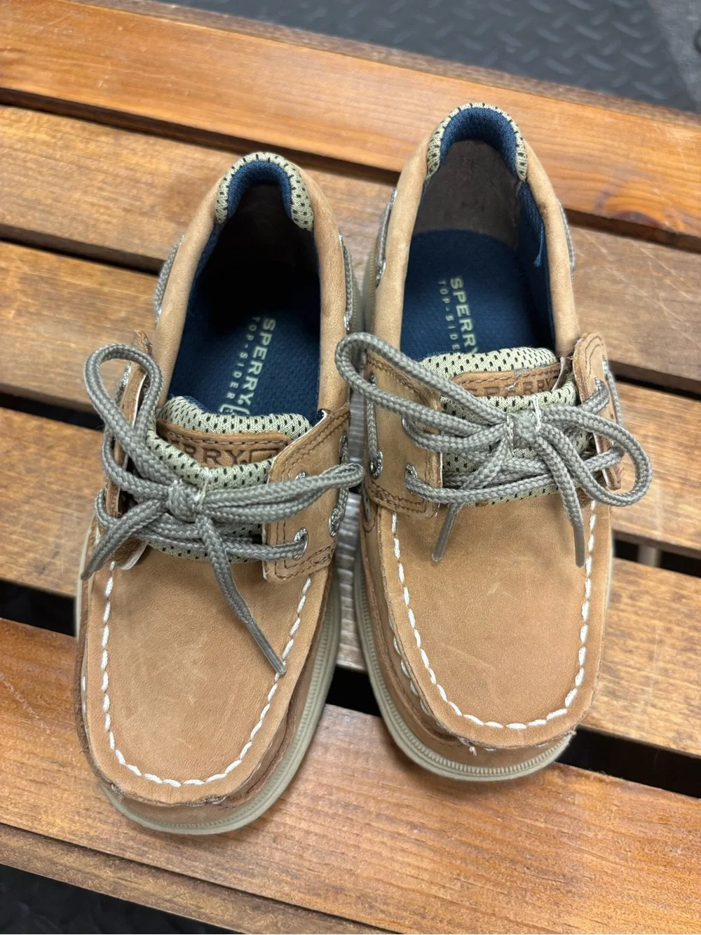Sperry Kids Tan Boat Shoes